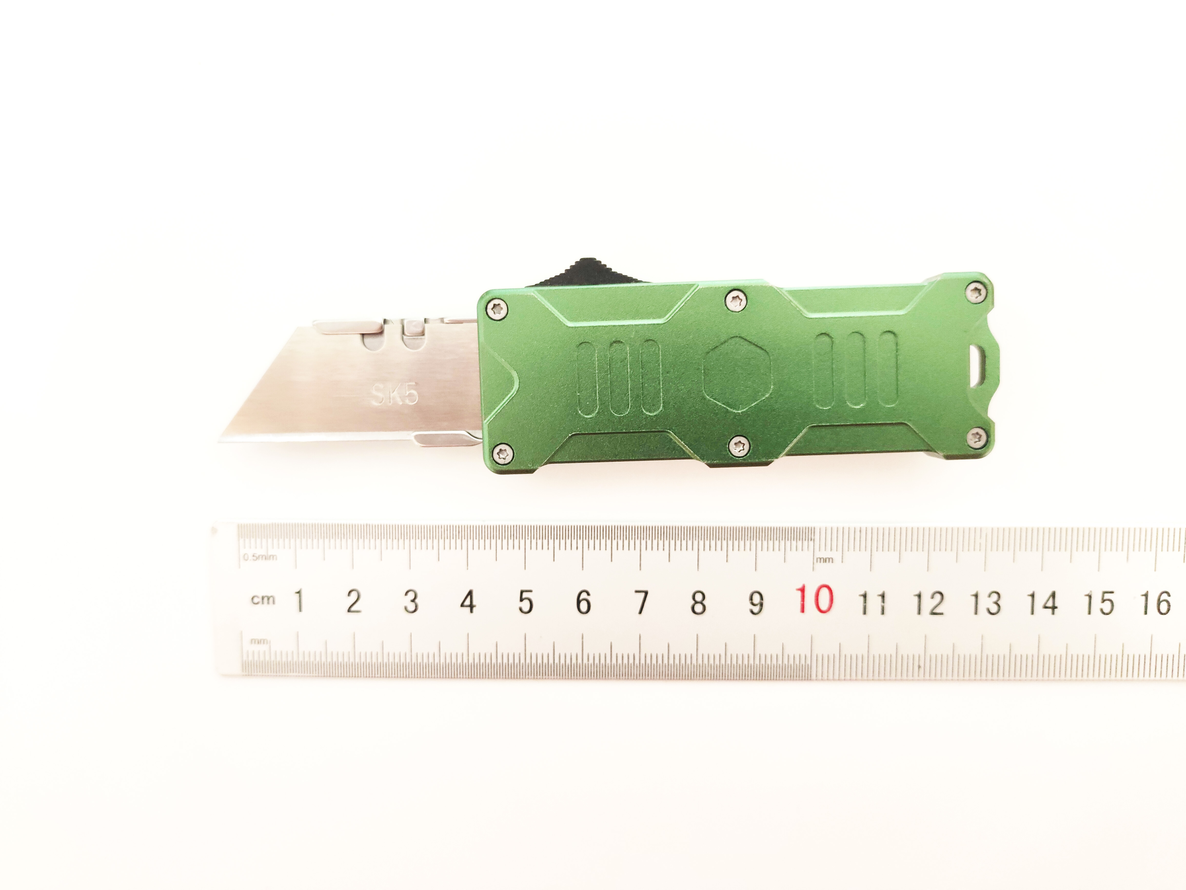 Heavy Duty OTF Utility Knife Sliding Razor OTF Box Cutter - Quick-Change Premium Retractable Pocket EDC Utility Knife with Pocket Clip