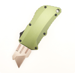 Custom OEM/ODM Aluminum Alloy OTF Utility Knife with Quick-Change Trapezoid Blade