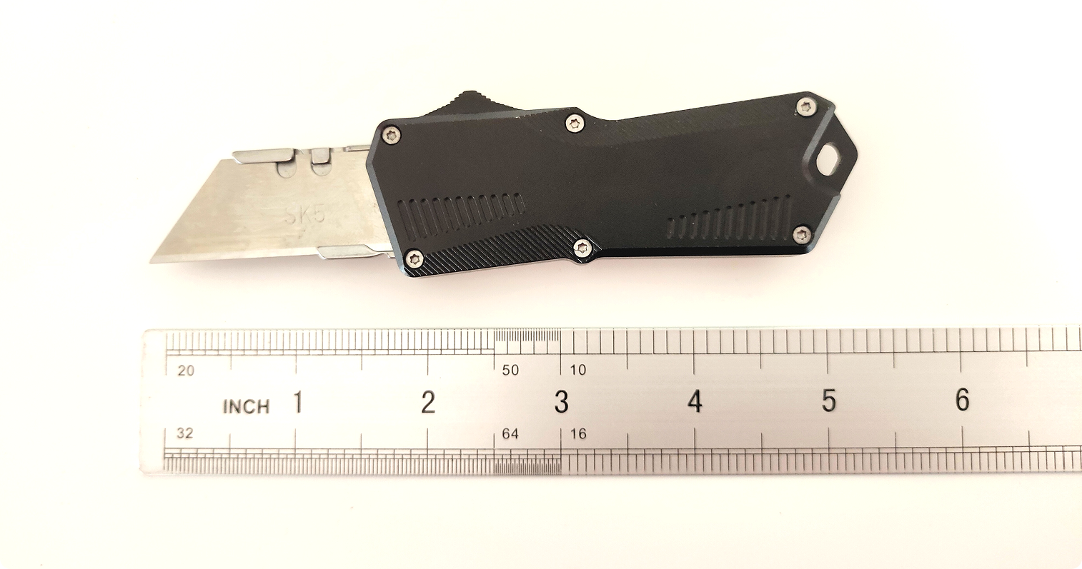Apex Ring Box Cutter OTF Utility Knife Tactical Ring Knife Carton Opener Razor Knife - Stealth EDC Package Opener & Multi-Tool