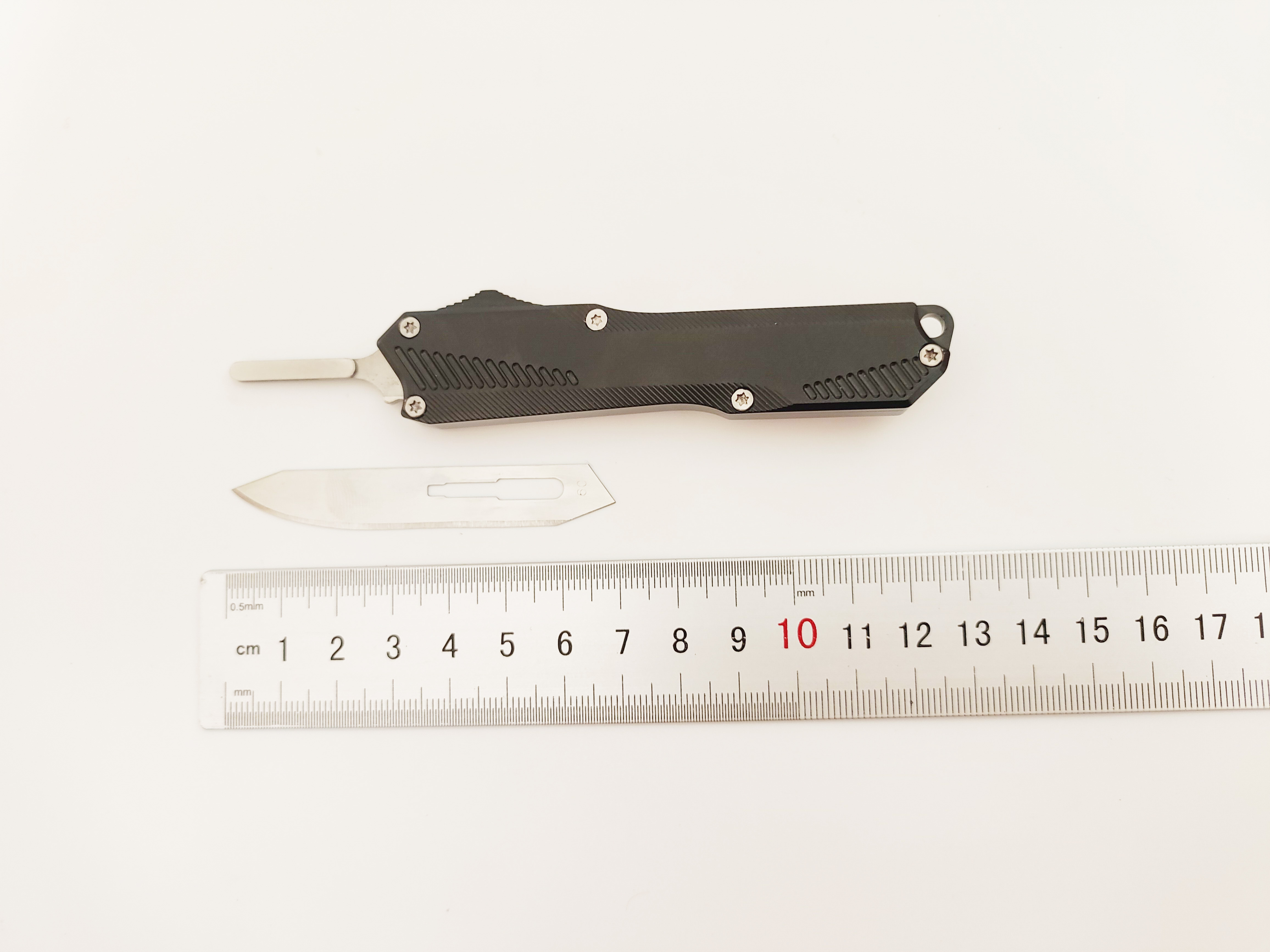 Wholesale #60 Replaceable Blade OTF Utility Knife | CNC Aluminum Handle Slide Out Safety OTF Scalpel EDC Hobby Art Pocket Knife for Industrial Cutting