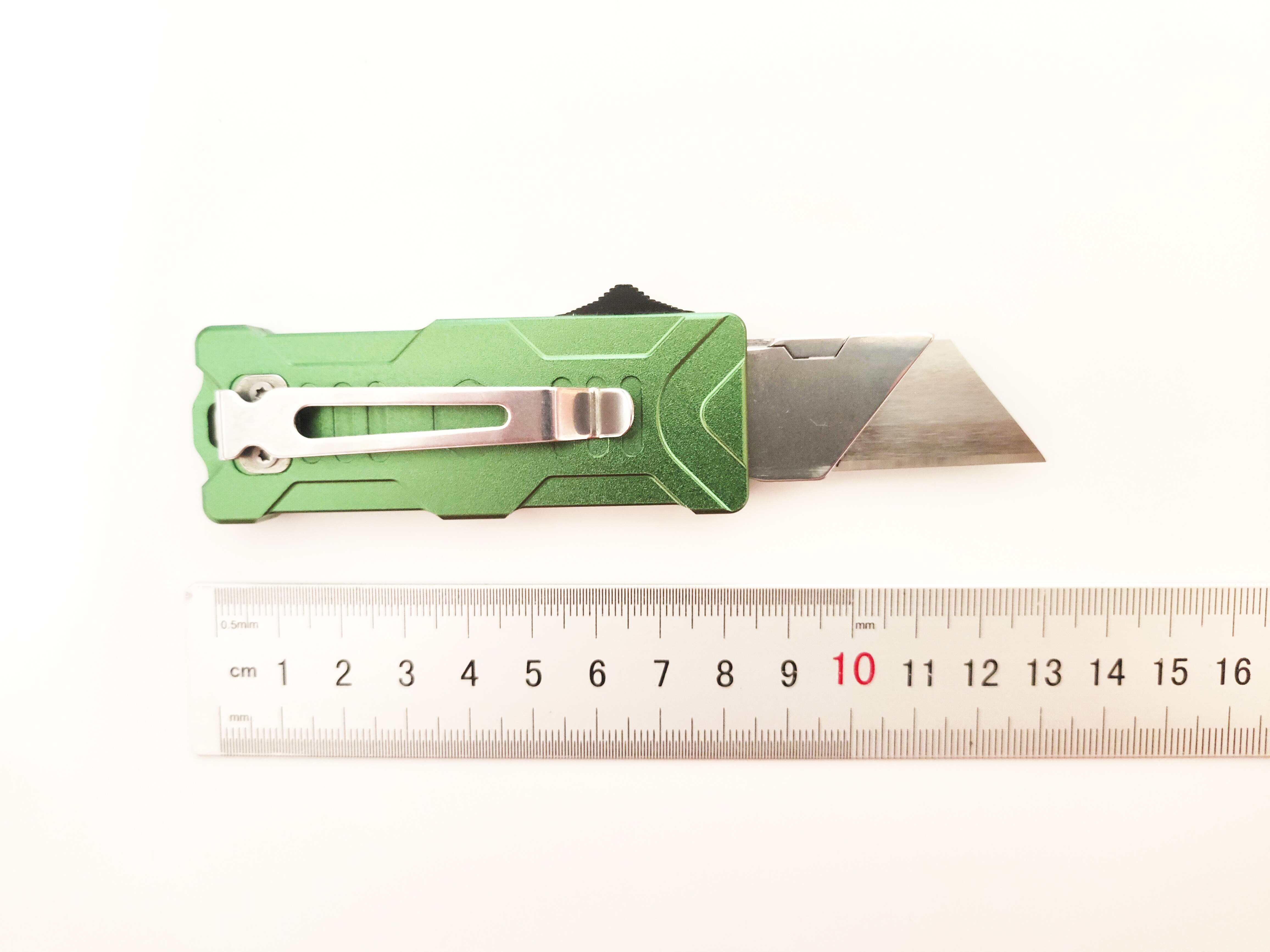 Heavy Duty OTF Utility Knife Sliding Razor OTF Box Cutter - Quick-Change Premium Retractable Pocket EDC Utility Knife with Pocket Clip